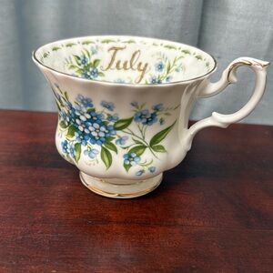 Royal Albert “July Forget-Me-Not” Bone China Floral Footed Cup; Cup only